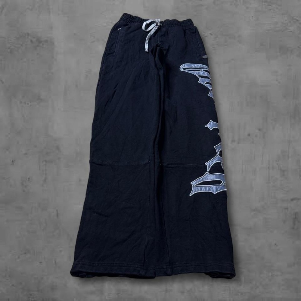 Y2K Vintage Baggy Godspeed Athleisure Black Gothic Logo Sweatpants